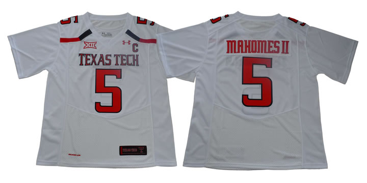 Texas Tech Red Raiders 5 Patrick Mahomes White With C Patch College Football Jersey,We sell and wholesale Texas Tech Red Raiders 5 Patrick Mahomes White With C Patch College Football Jersey on line form chian!